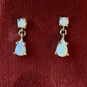 Amazing fiery opal earrings in 14k